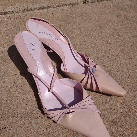 VTG Ginni Bini pink heels size 9M - Picture 6 of 13